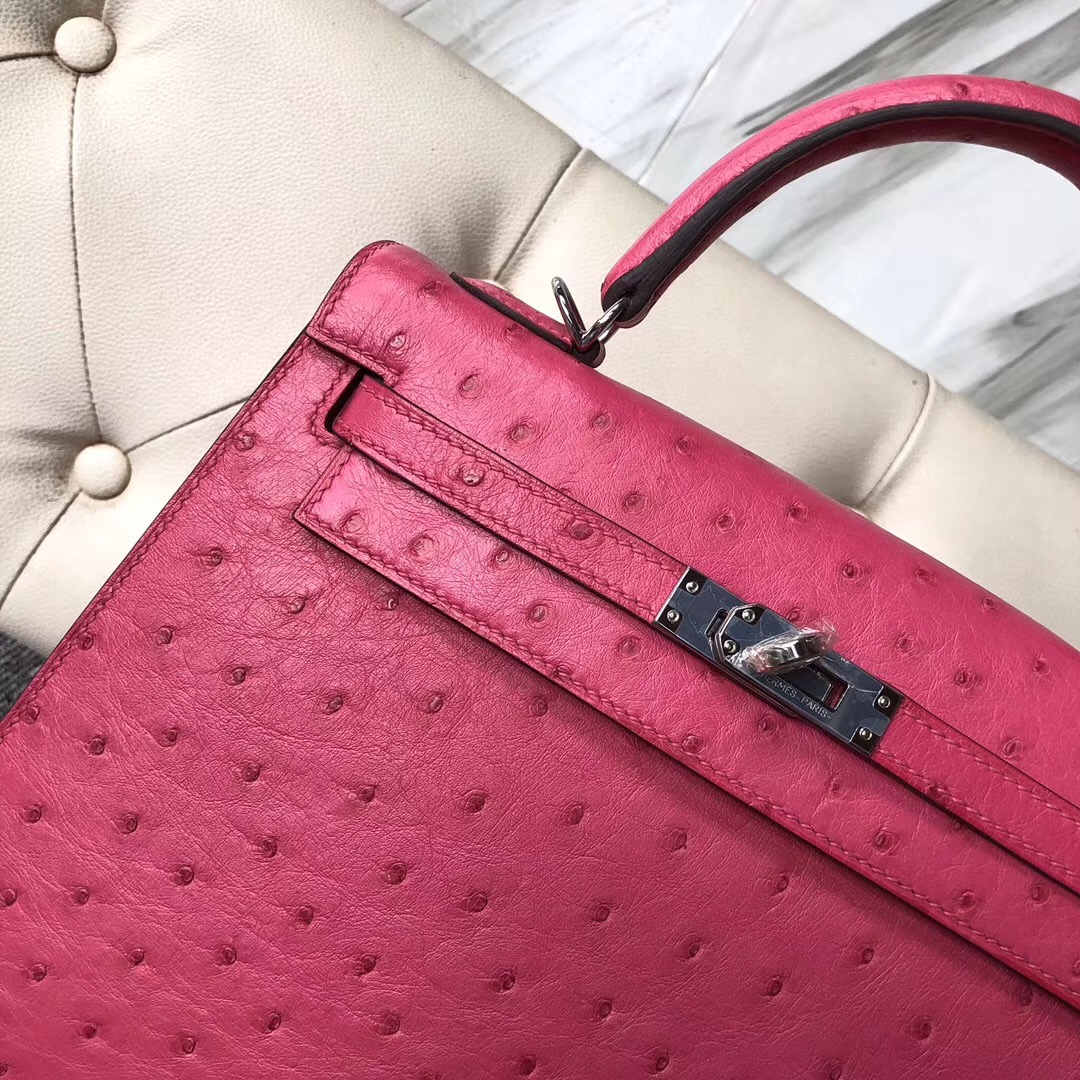 Melbourne Australia Hermes Kelly 25cm E5 Rose Tyrien 桃紅色 Ostrich