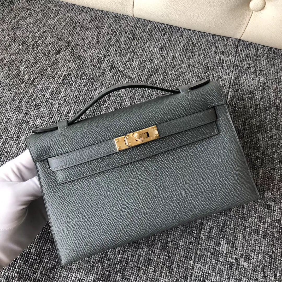 Washington State USA Hermes MiniKelly Pochette CC63 Vert Amande 杏綠色