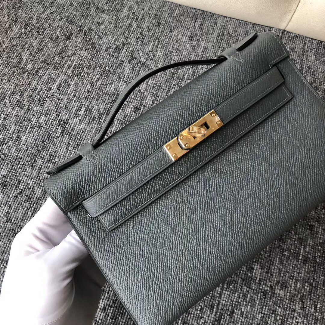 Washington State USA Hermes MiniKelly Pochette CC63 Vert Amande 杏綠色