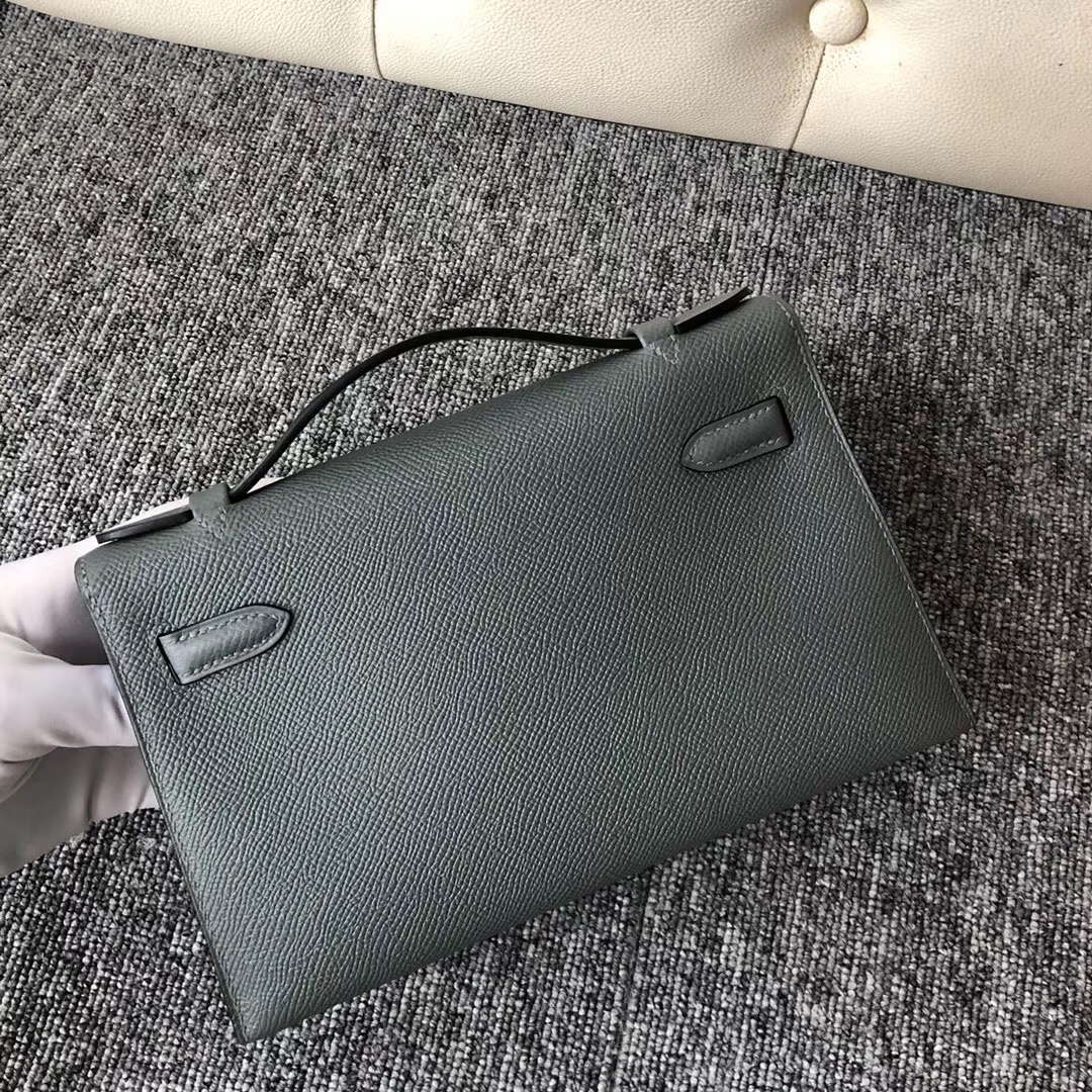 Washington State USA Hermes MiniKelly Pochette CC63 Vert Amande 杏綠色