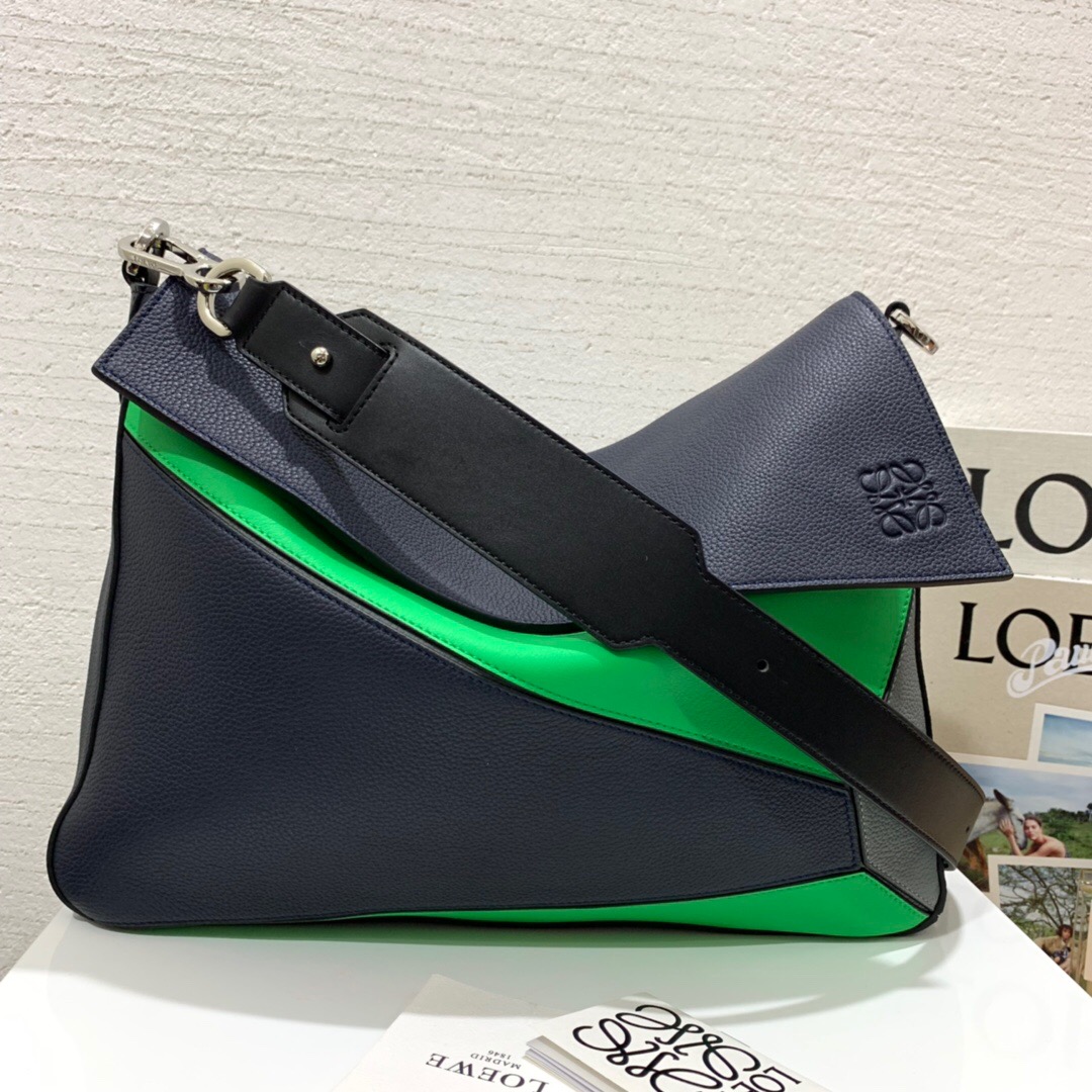 羅意威郵差包價格 LOEWE Puzzle Messenger Bag Deep Blue/Green