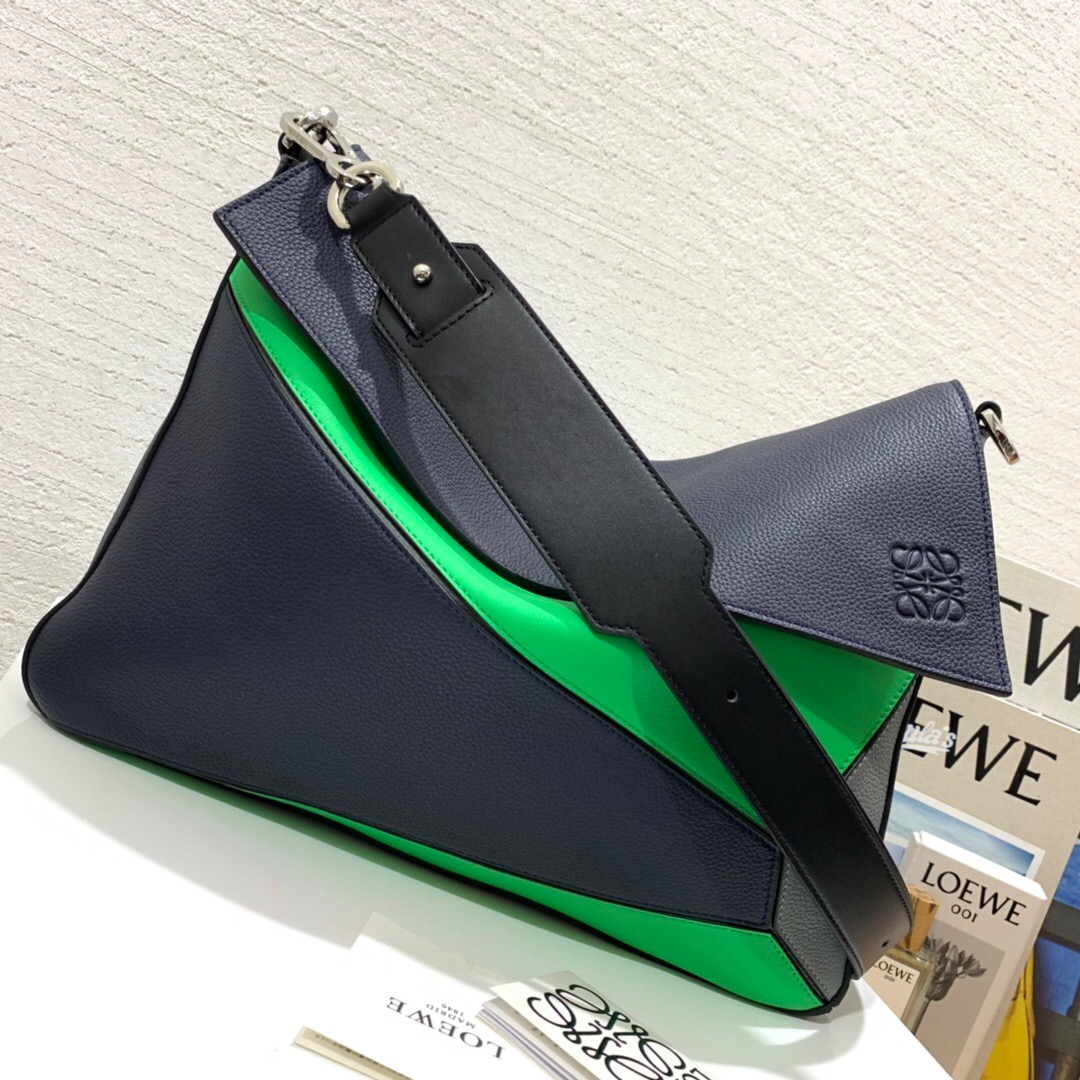 羅意威郵差包價格 LOEWE Puzzle Messenger Bag Deep Blue/Green