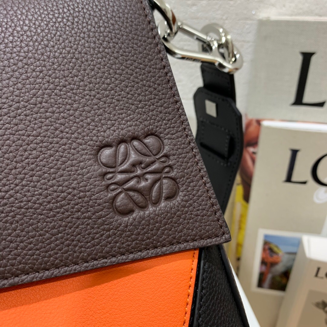 羅意威郵差包LOEWE Puzzle Messenger Bag Chocolate Brown/Orange