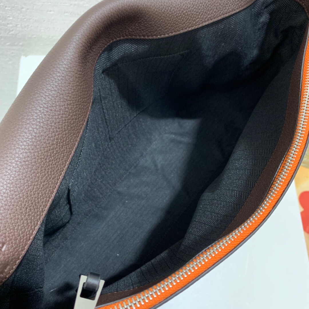 羅意威郵差包LOEWE Puzzle Messenger Bag Chocolate Brown/Orange