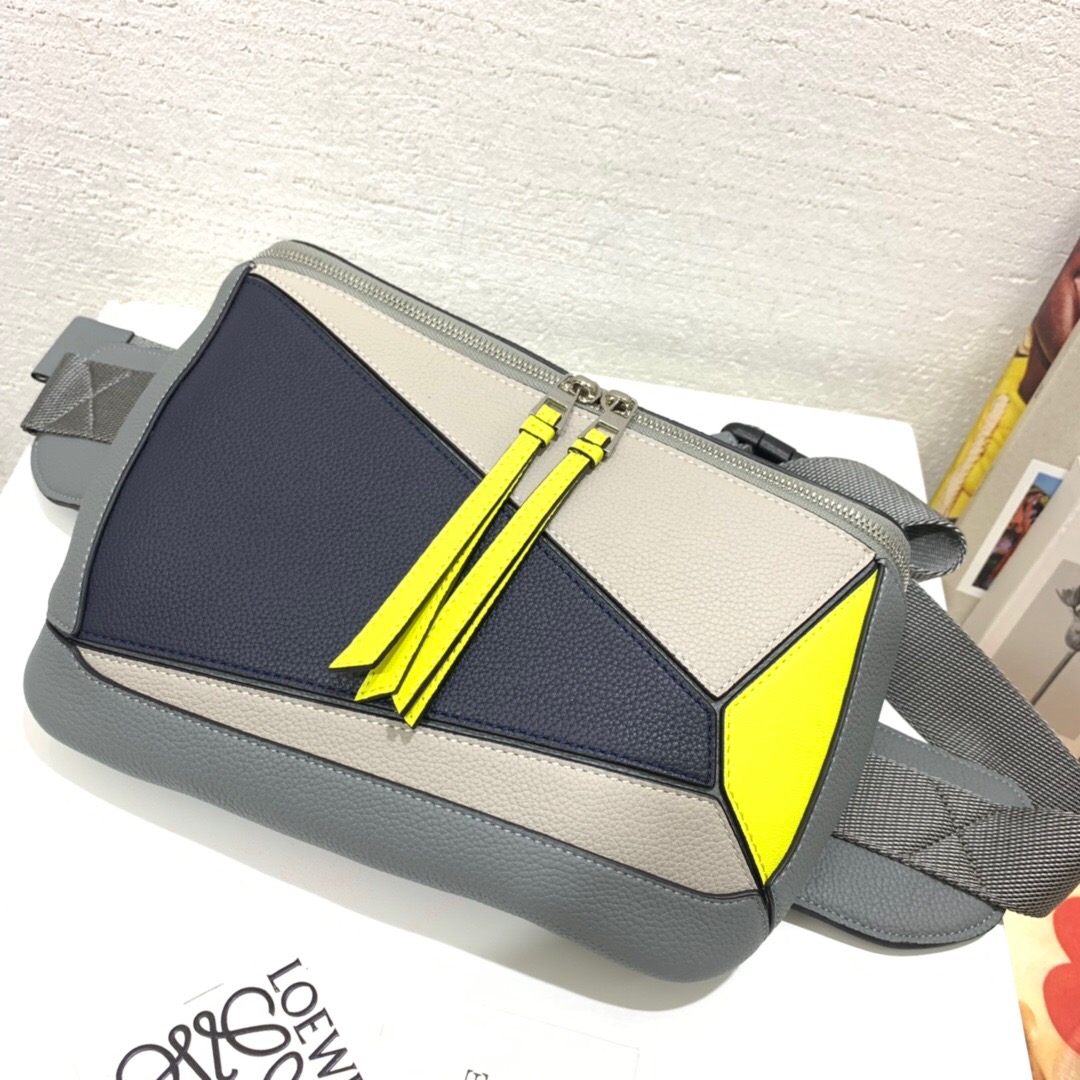 羅意威意大利官網 LOEWE Puzzle Sling Grey/Yellow