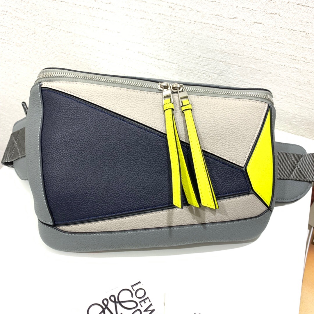 羅意威意大利官網 LOEWE Puzzle Sling Grey/Yellow