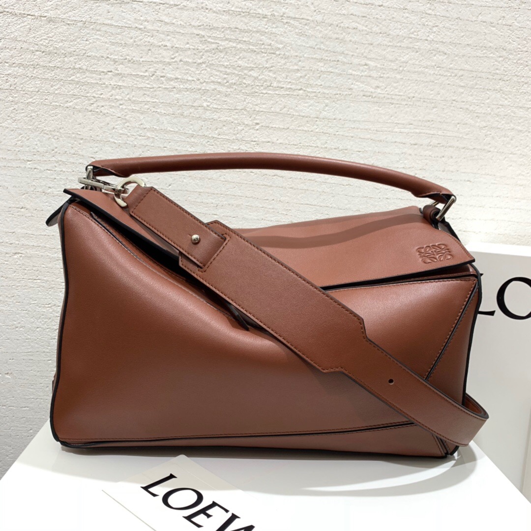 香港羅意威官網男包價格 LOEWE Puzzle Large Bag Rust Color