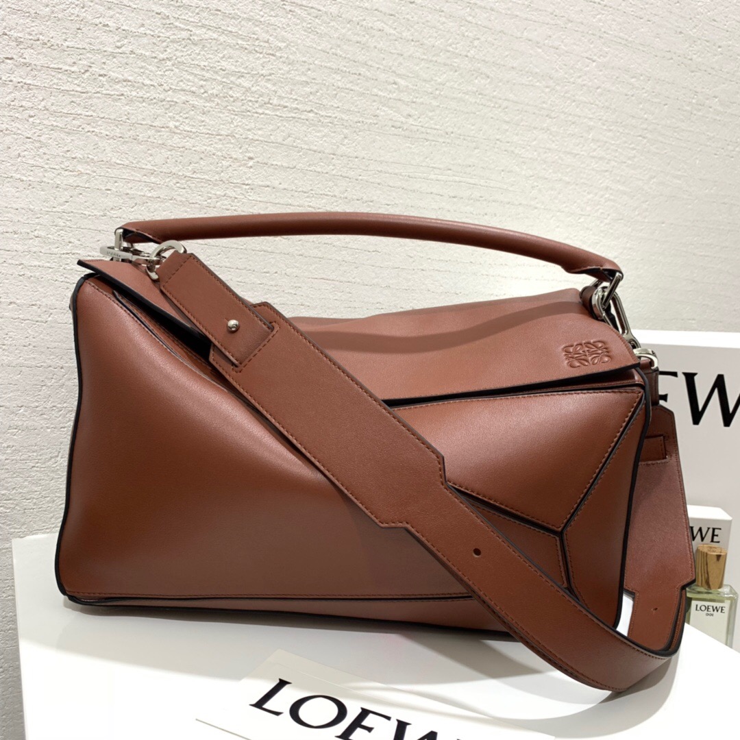 香港羅意威官網男包價格 LOEWE Puzzle Large Bag Rust Color