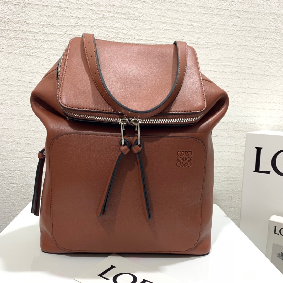 羅意威女士雙肩包價格 LOEWE Goya Small Backpack Rust Color