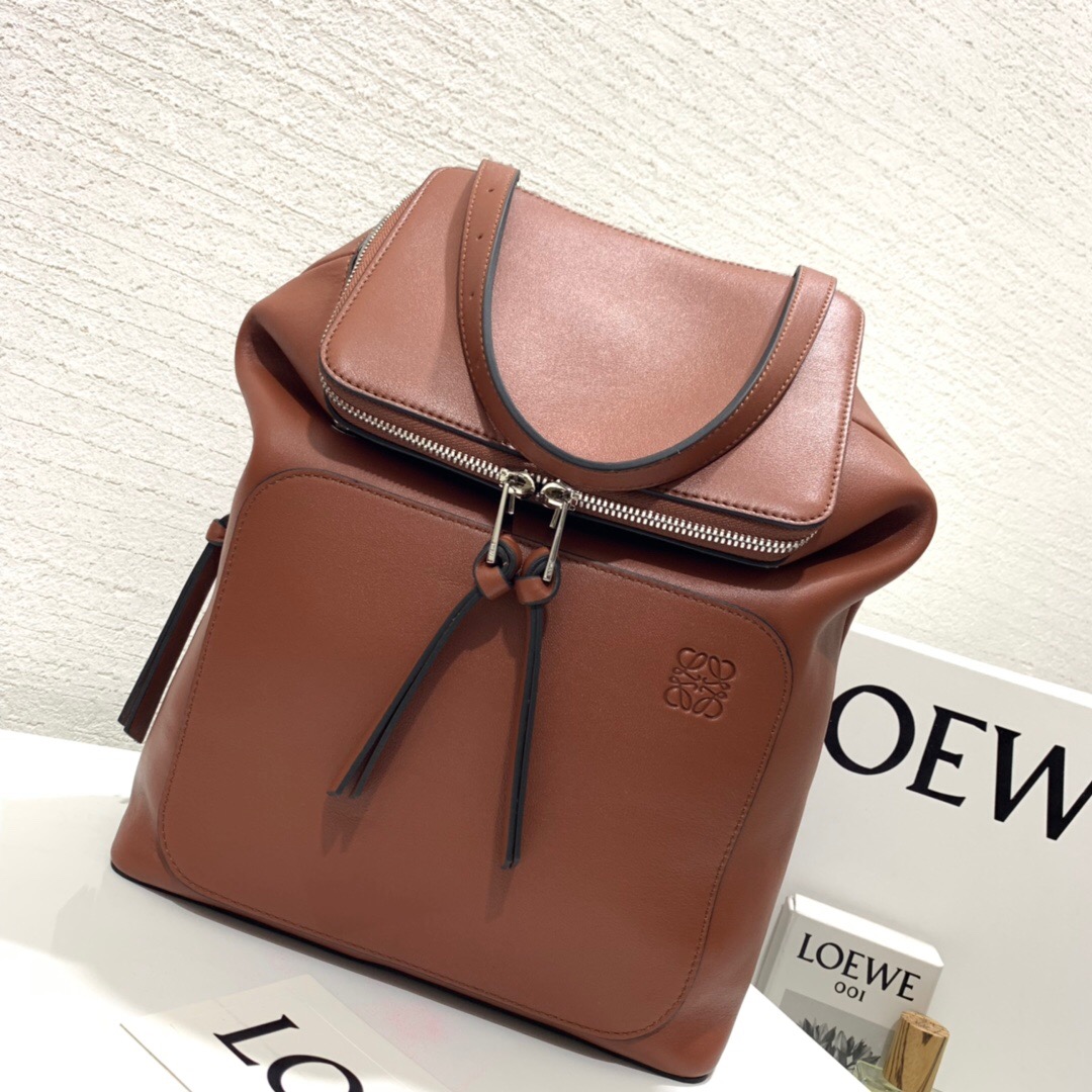 羅意威女士雙肩包價格 LOEWE Goya Small Backpack Rust Color