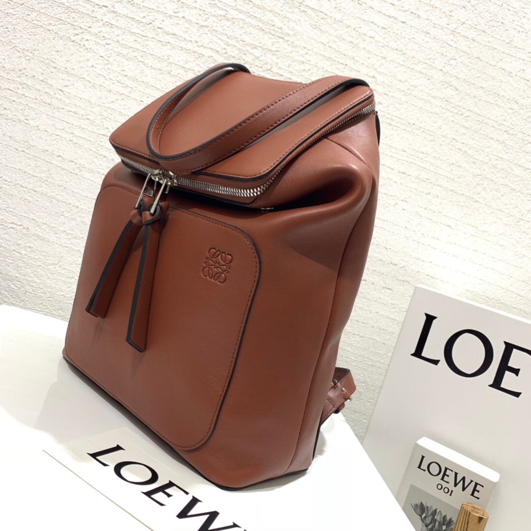 羅意威女士雙肩包價格 LOEWE Goya Small Backpack Rust Color