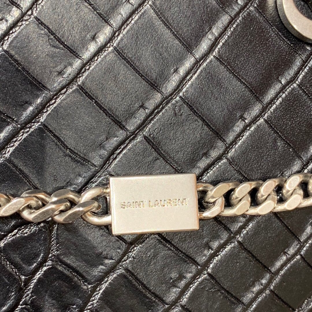 聖羅蘭 YSL 354119 MONOGRAMME SAINT LAURENT 中號流蘇鱷魚紋手袋