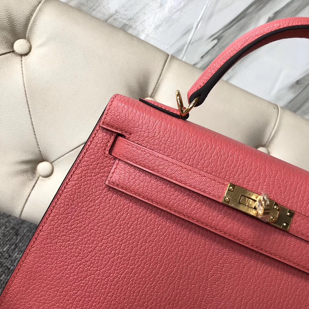 Vancouver Canada Hermes Kelly 25cm Chevre 8w Rose Azalee 新唇膏粉