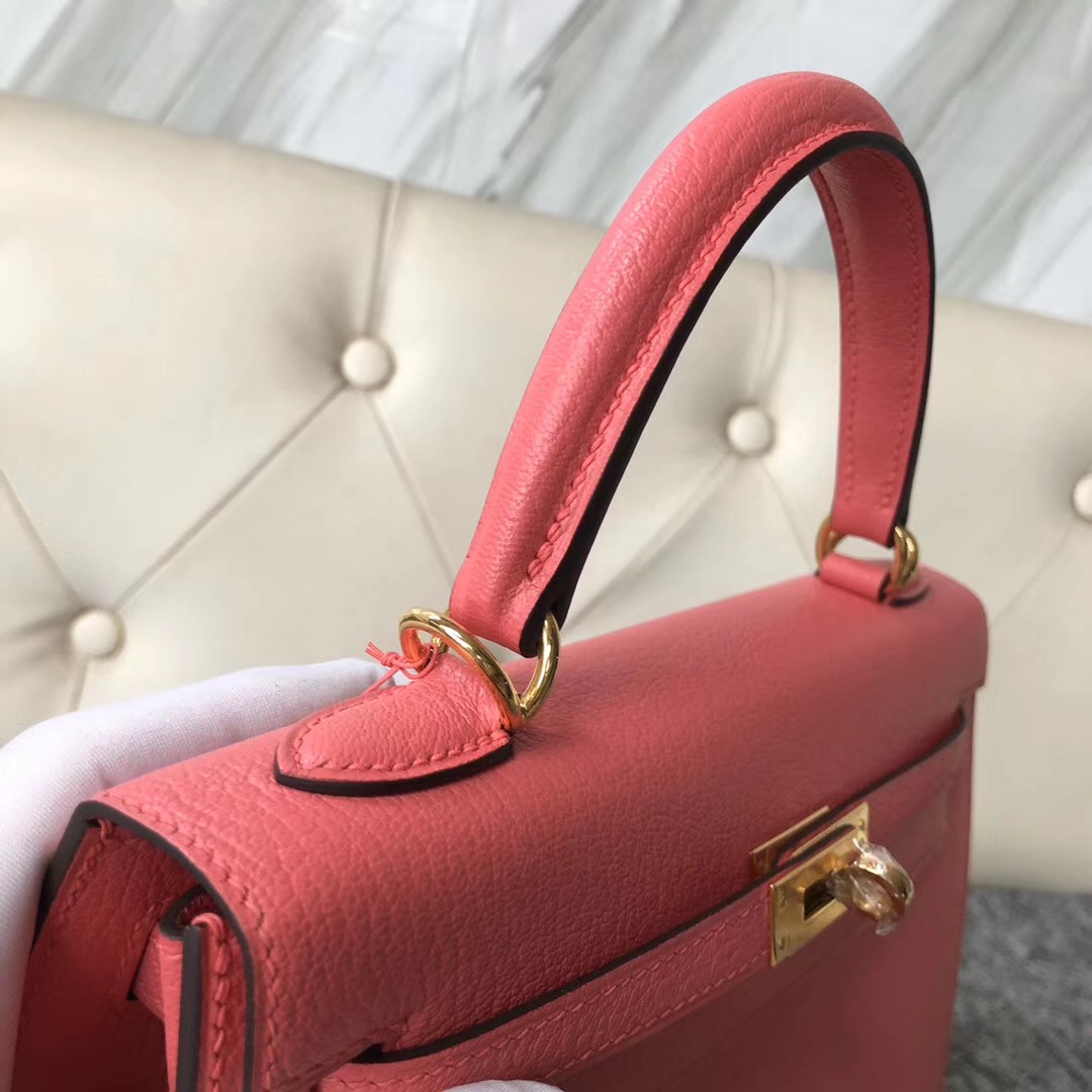 Vancouver Canada Hermes Kelly 25cm Chevre 8w Rose Azalee 新唇膏粉