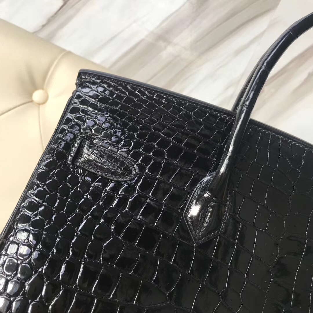 香港灣仔區愛馬仕鉑金包價格 Hermes Birkin 35cm 禦用原廠HCP灣鱷 CK89黑色