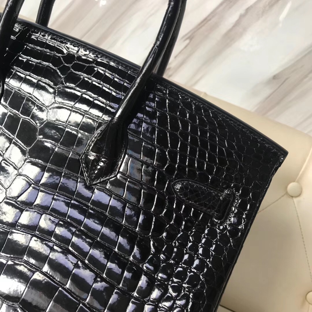 香港灣仔區愛馬仕鉑金包價格 Hermes Birkin 35cm 禦用原廠HCP灣鱷 CK89黑色