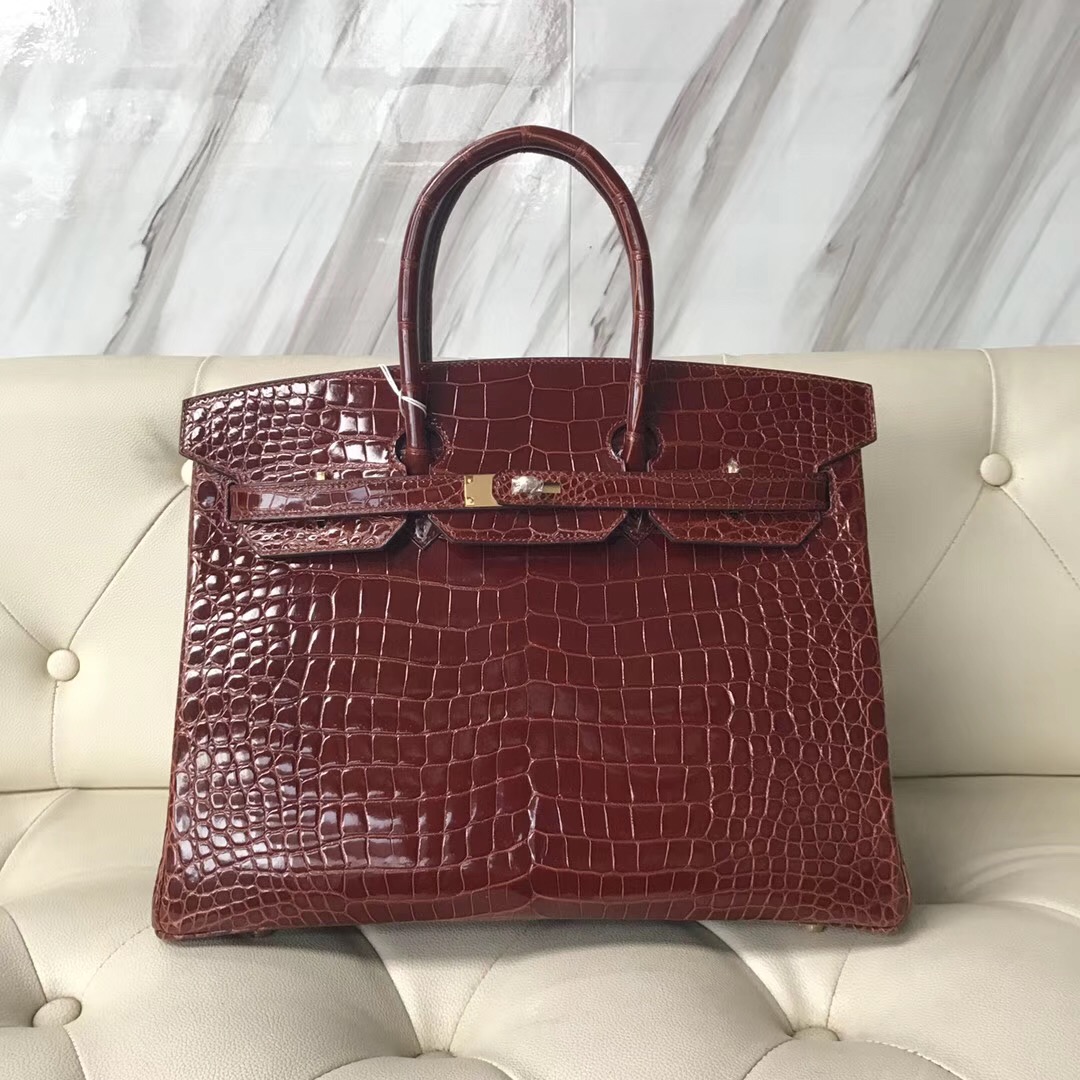 Hermes Birkin 35cm cc31蜜糖棕 Miel 禦用原裝HCP灣鱷 Shiny porosus crocodile