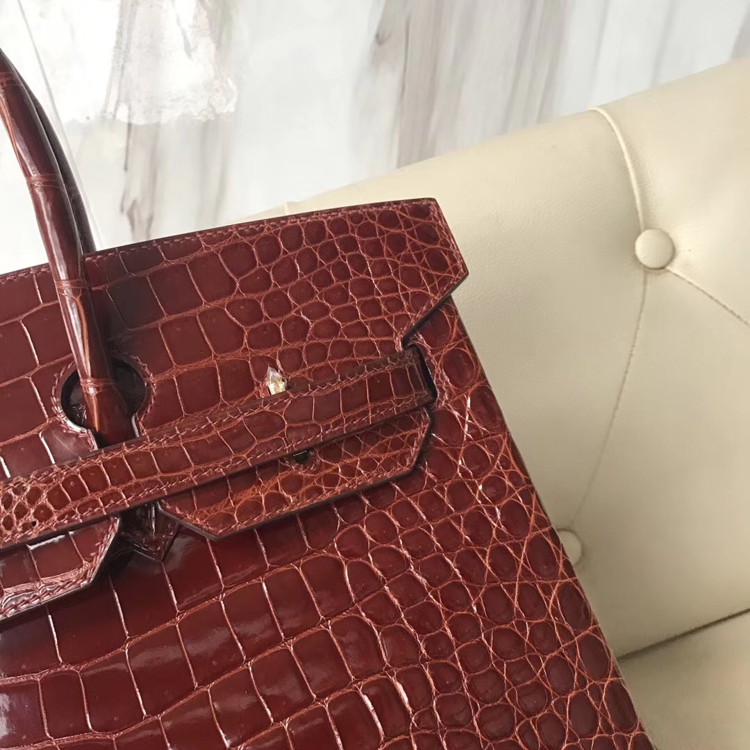 Hermes Birkin 35cm cc31蜜糖棕 Miel 禦用原裝HCP灣鱷 Shiny porosus crocodile