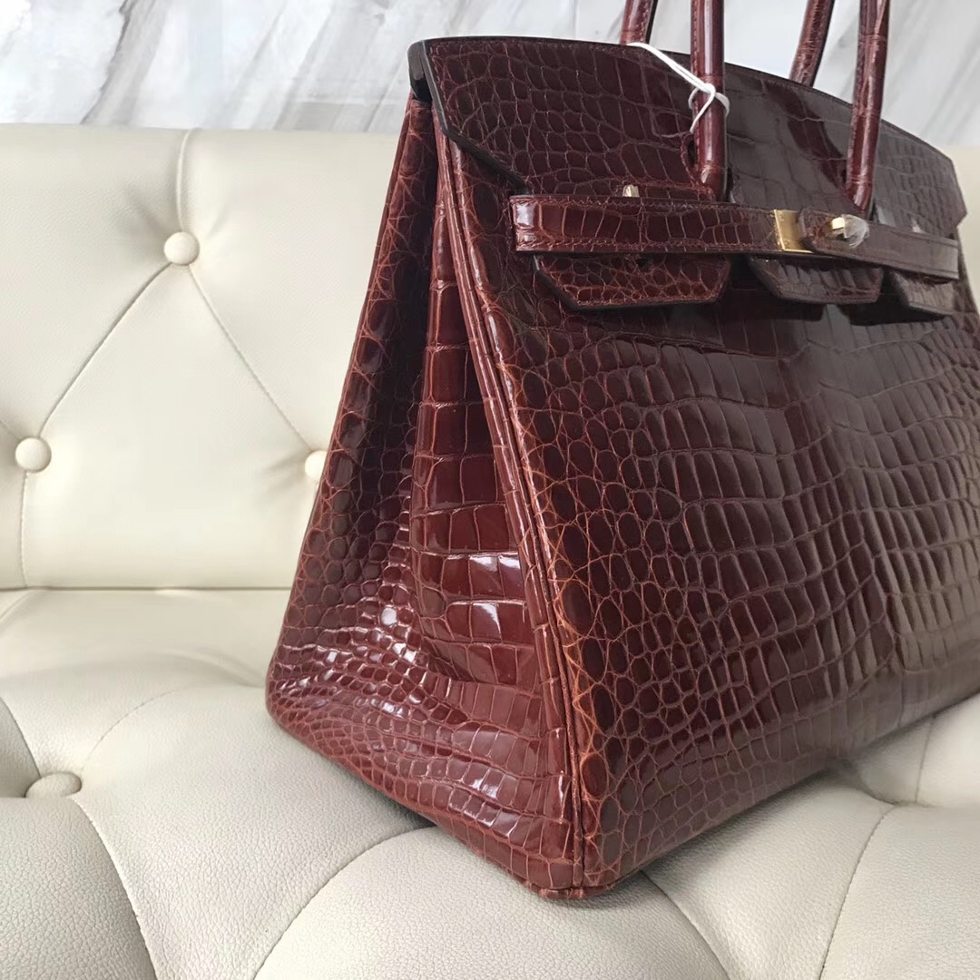 Hermes Birkin 35cm cc31蜜糖棕 Miel 禦用原裝HCP灣鱷 Shiny porosus crocodile