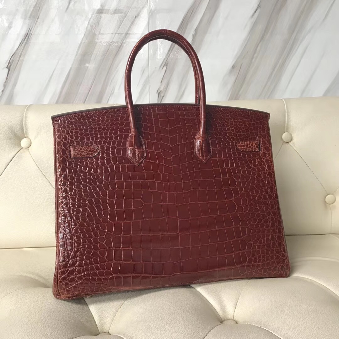 Hermes Birkin 35cm cc31蜜糖棕 Miel 禦用原裝HCP灣鱷 Shiny porosus crocodile