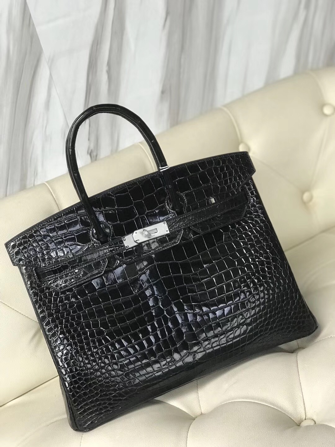 香港觀塘區愛馬仕 Hong Kong Hermes Birkin 35cm 澳洲灣鱷 CK89黑色