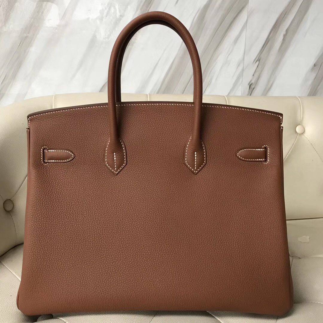 臺灣桃園市愛馬仕鉑金包 Hermes Birkin 35cm Togo CK37金棕色 Gold