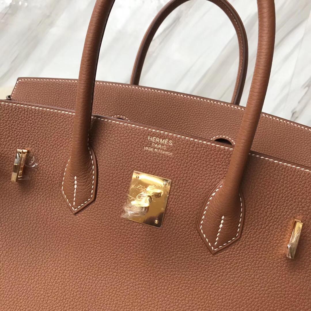 臺灣桃園市愛馬仕鉑金包 Hermes Birkin 35cm Togo CK37金棕色 Gold