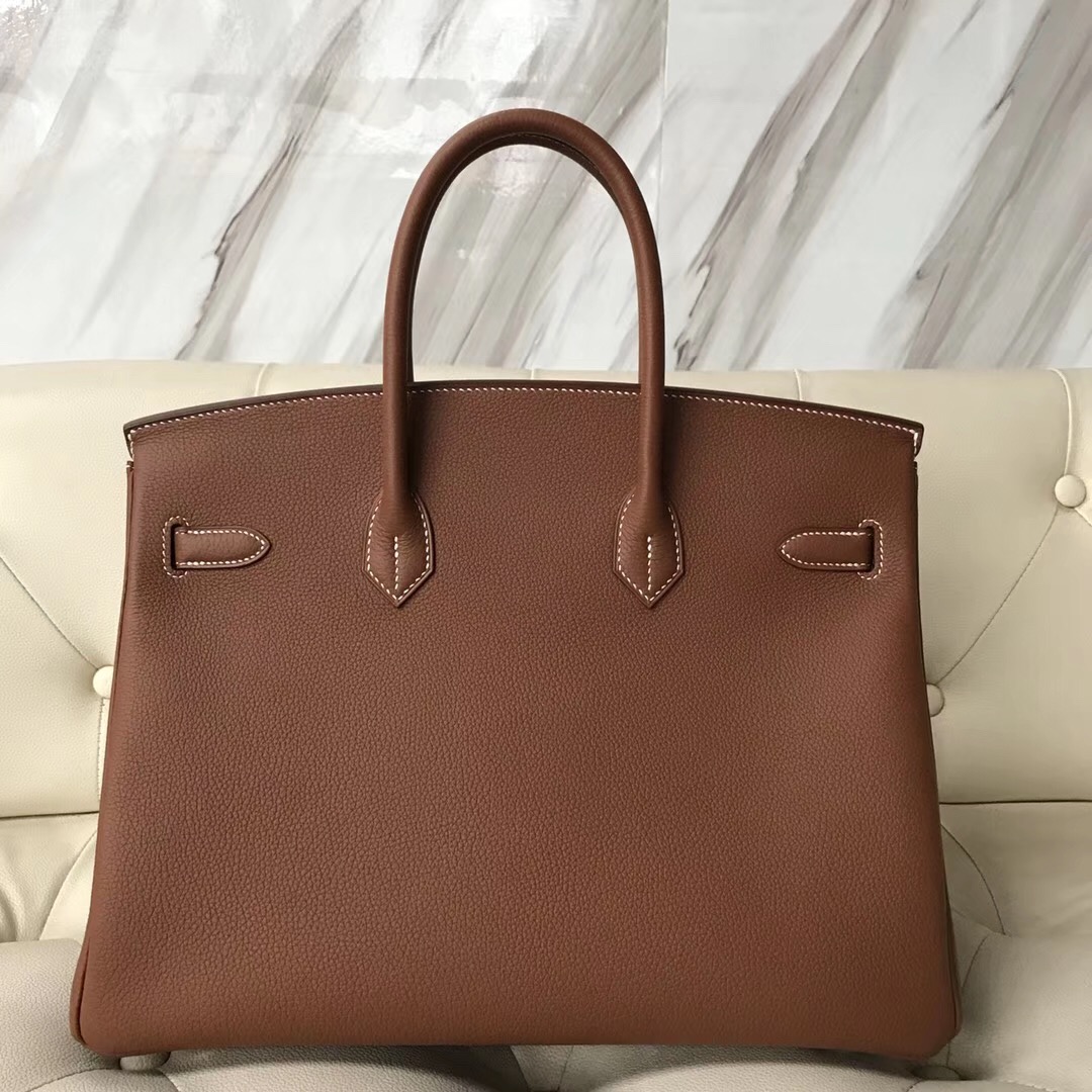 臺灣桃園市愛馬仕鉑金包 Hermes Birkin 35cm Togo CK37金棕色 Gold