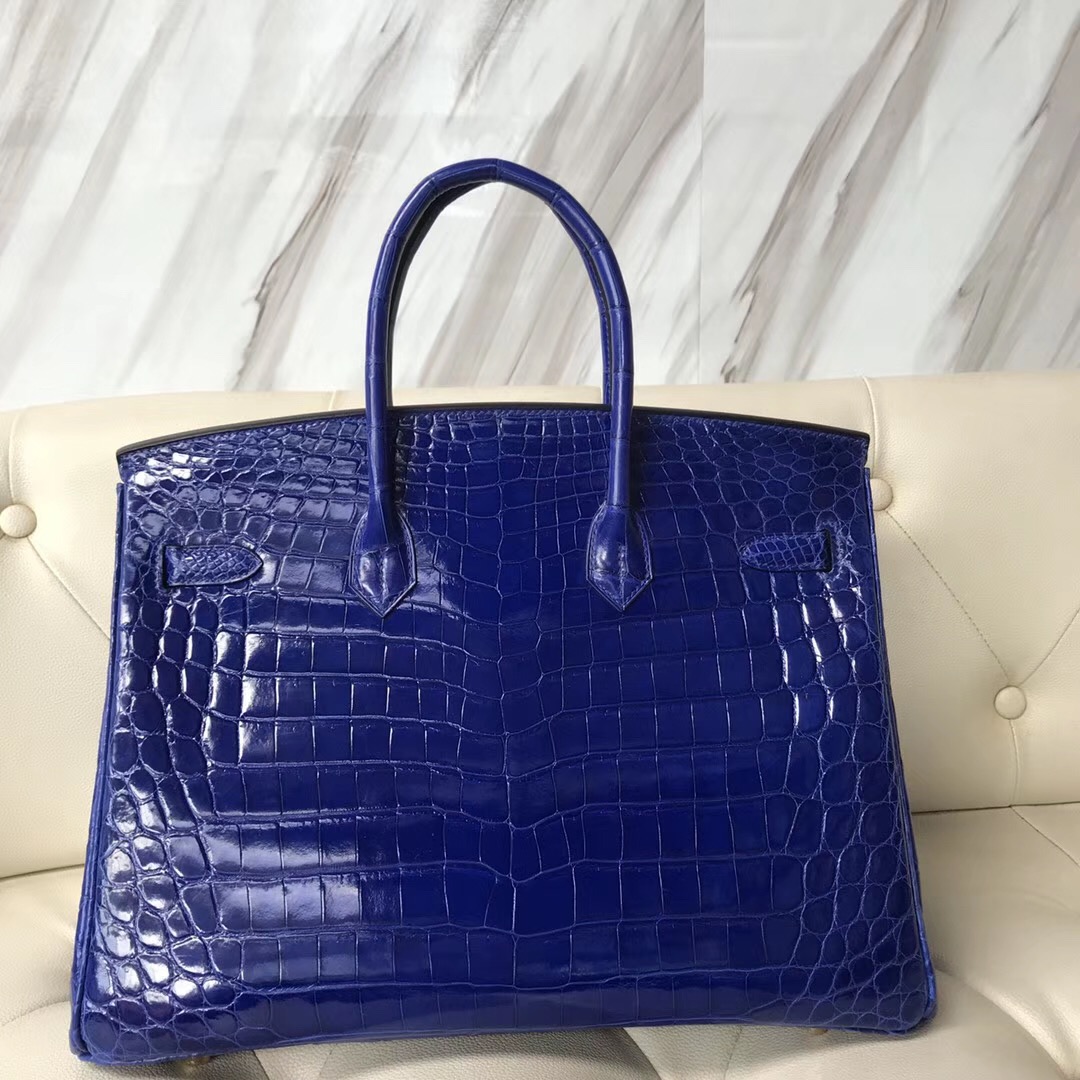 桃園市愛馬仕鉑金包 Taiwan Hermes Birkin 35cm 7T電光藍 blue electric 尼羅鱷