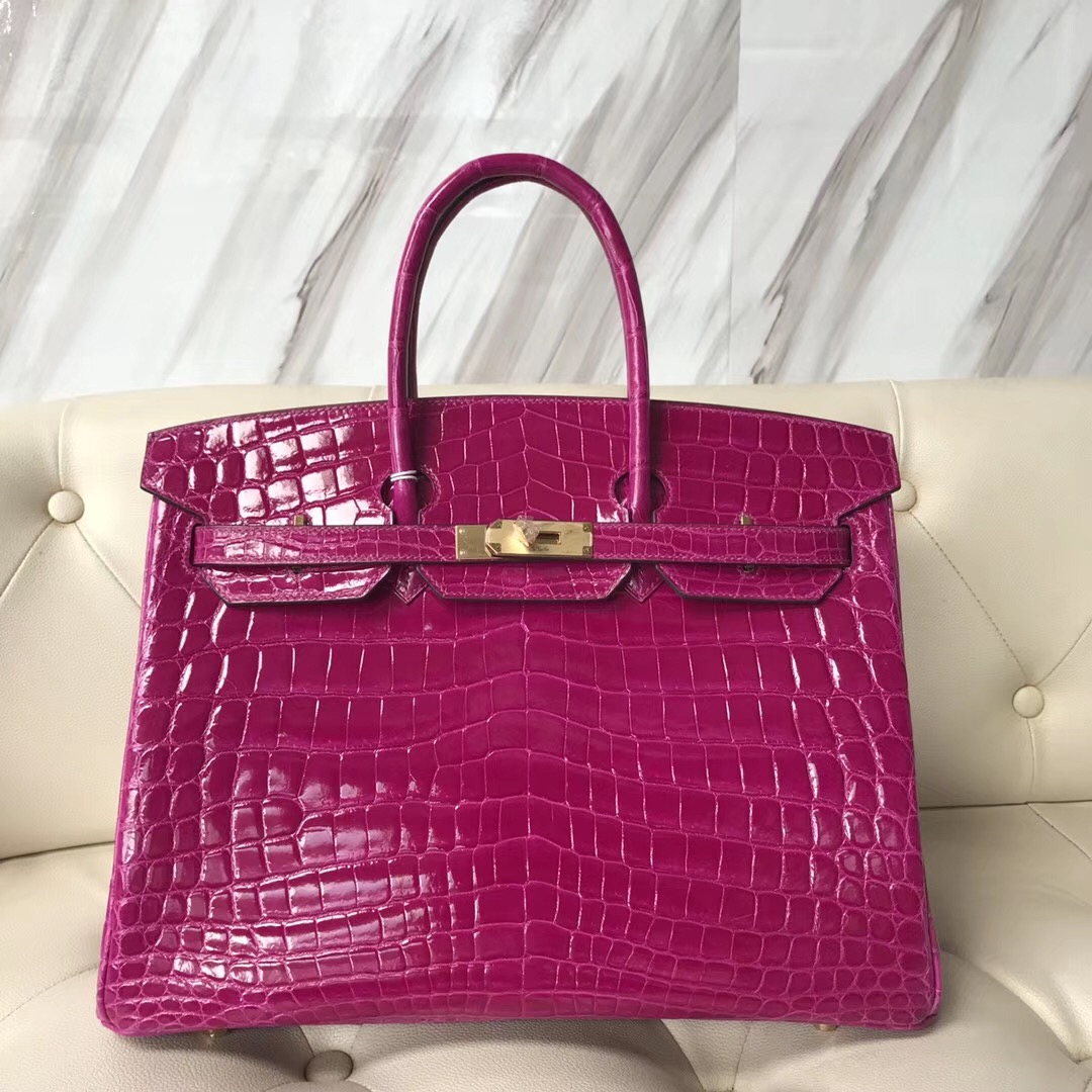 Taiwan Hermes Birkin 35cm 尼羅鱷 J5天方夜譚粉紫 Rose sheheraradez