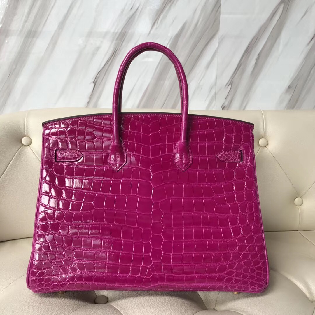 Taiwan Hermes Birkin 35cm 尼羅鱷 J5天方夜譚粉紫 Rose sheheraradez