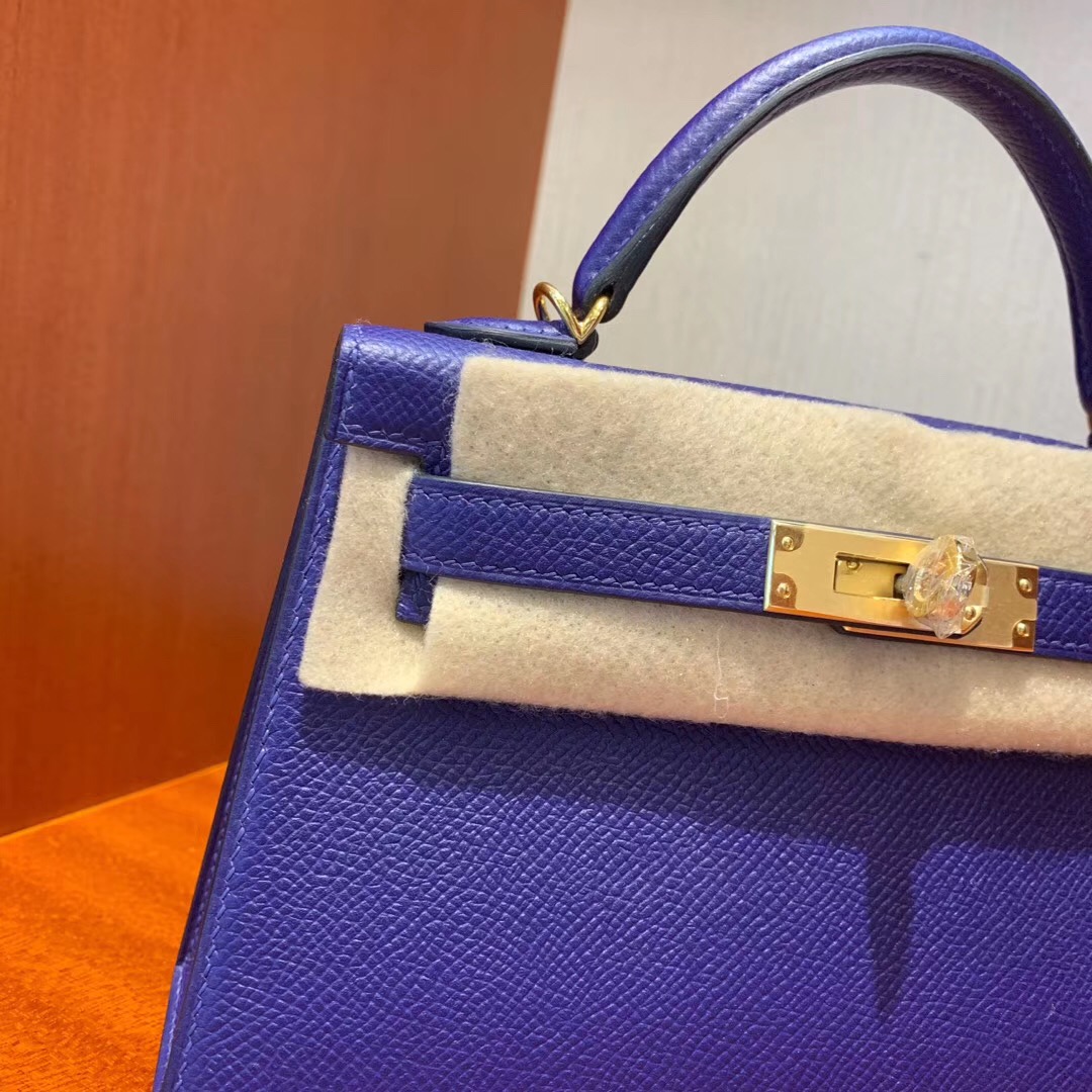 愛馬仕迷妳凱莉包2代價格 Hermes Kelly Mini2代 M3墨水藍 Blue Encre