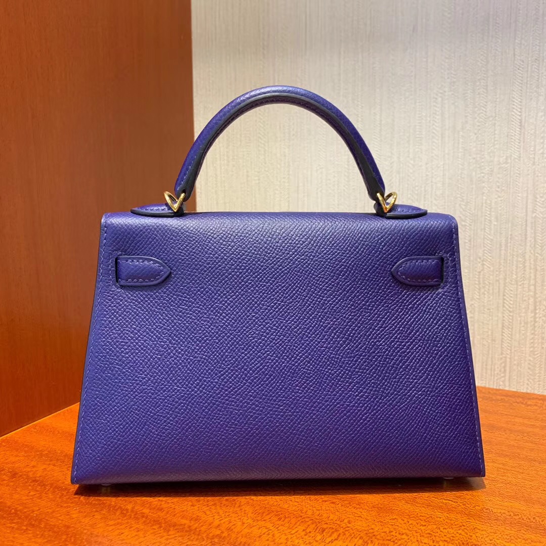 愛馬仕迷妳凱莉包2代價格 Hermes Kelly Mini2代 M3墨水藍 Blue Encre