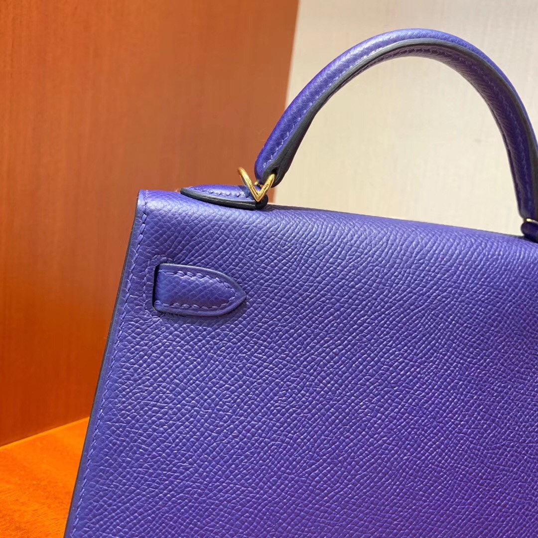 愛馬仕迷妳凱莉包2代價格 Hermes Kelly Mini2代 M3墨水藍 Blue Encre