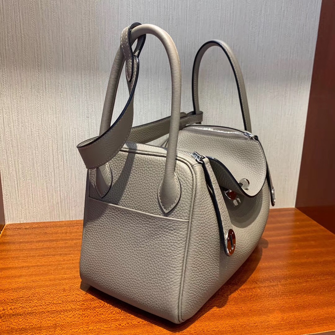 Hermes Lindy 26cm taurillon Clemence leather M8瀝青灰 Griss Asphalte