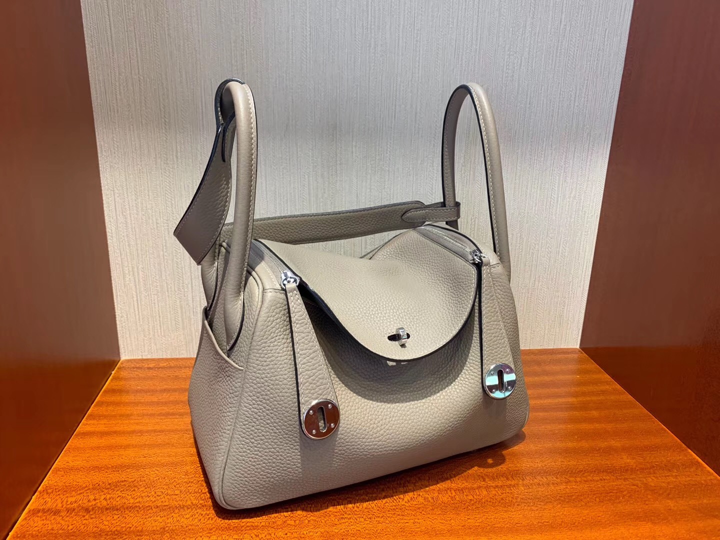 Hermes Lindy 26cm taurillon Clemence leather M8瀝青灰 Griss Asphalte