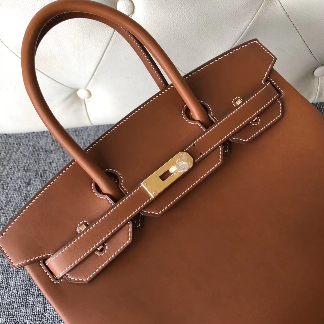 愛馬仕包包 馬鞍皮的優缺點 Hermes Birkin 30cm Barenia Natural CK37金棕色