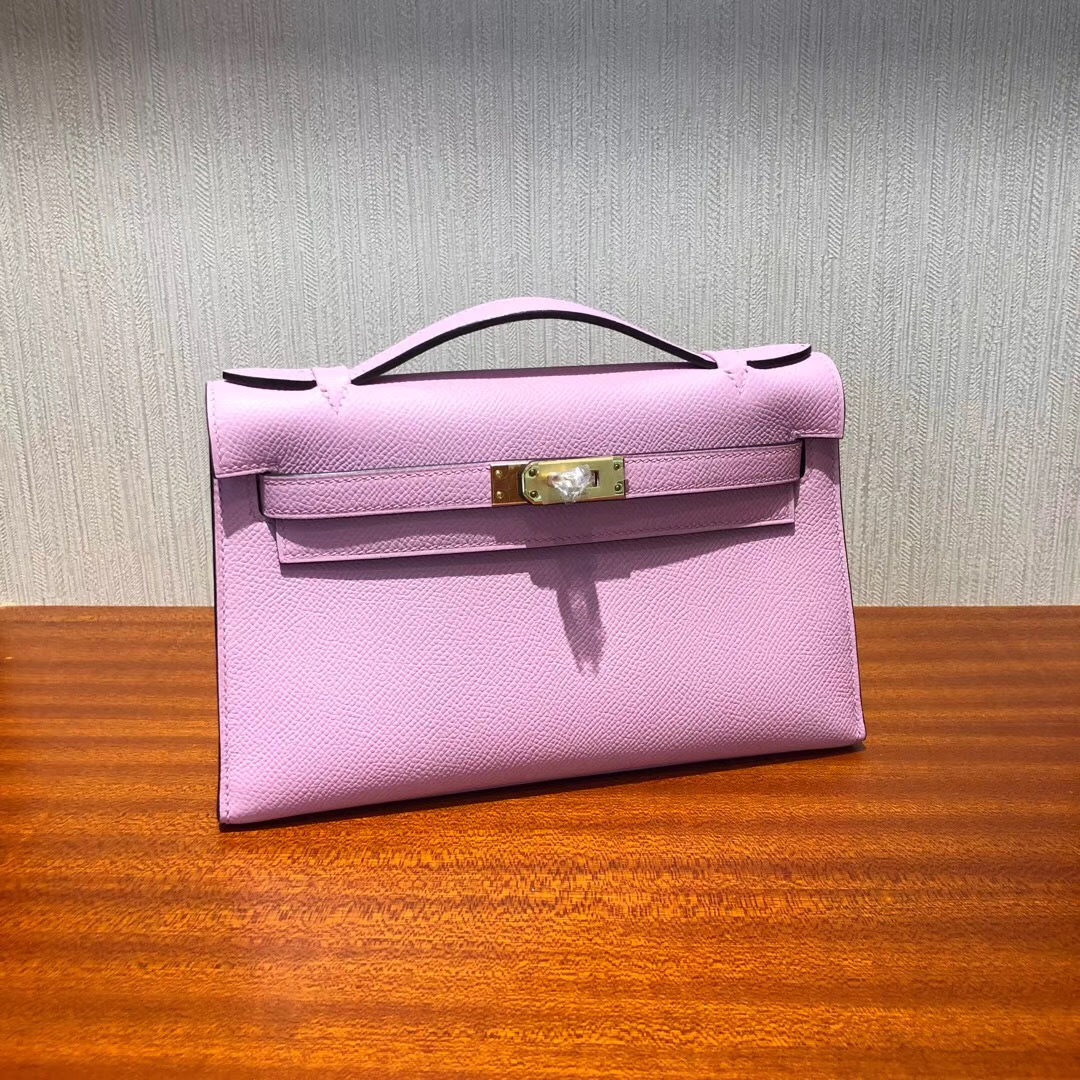 迷妳凱莉包壹代價格 Hermes MiniKelly pochette X9 mauve sylvestres 錦葵紫