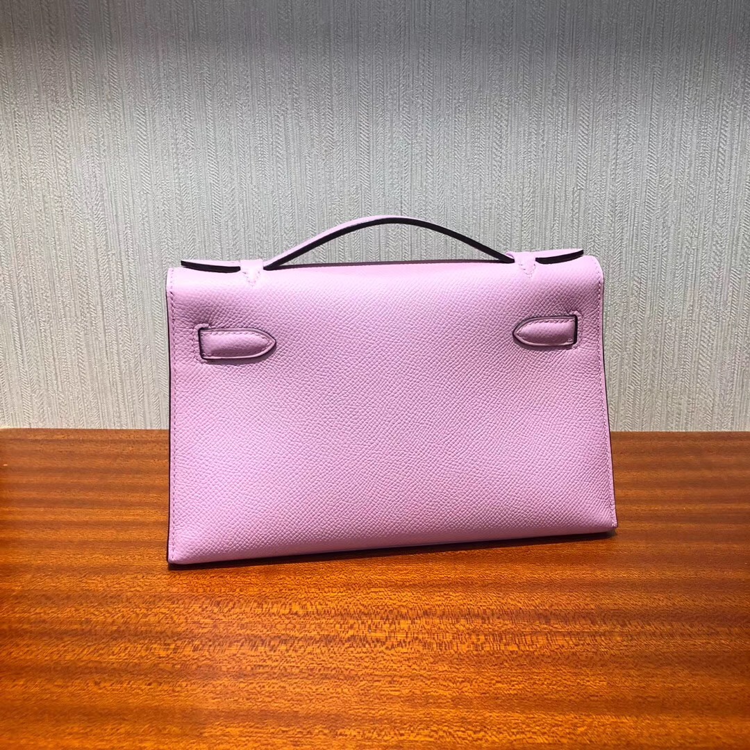 迷妳凱莉包壹代價格 Hermes MiniKelly pochette X9 mauve sylvestres 錦葵紫