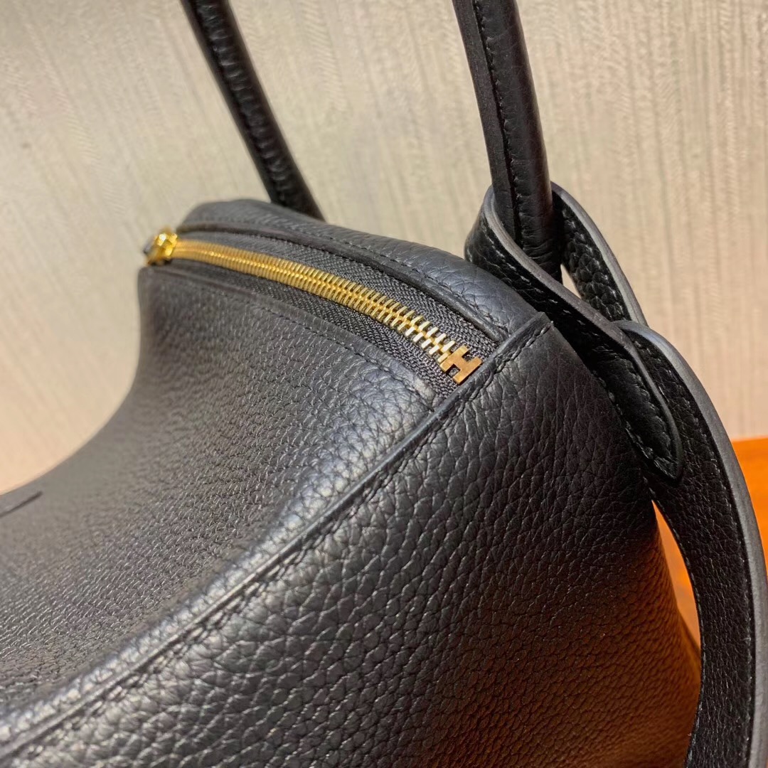 愛馬仕琳迪包官網價格 Hermes Lindy 26cm CK89黑色 禦用TC大牛皮 taurillon Clemence