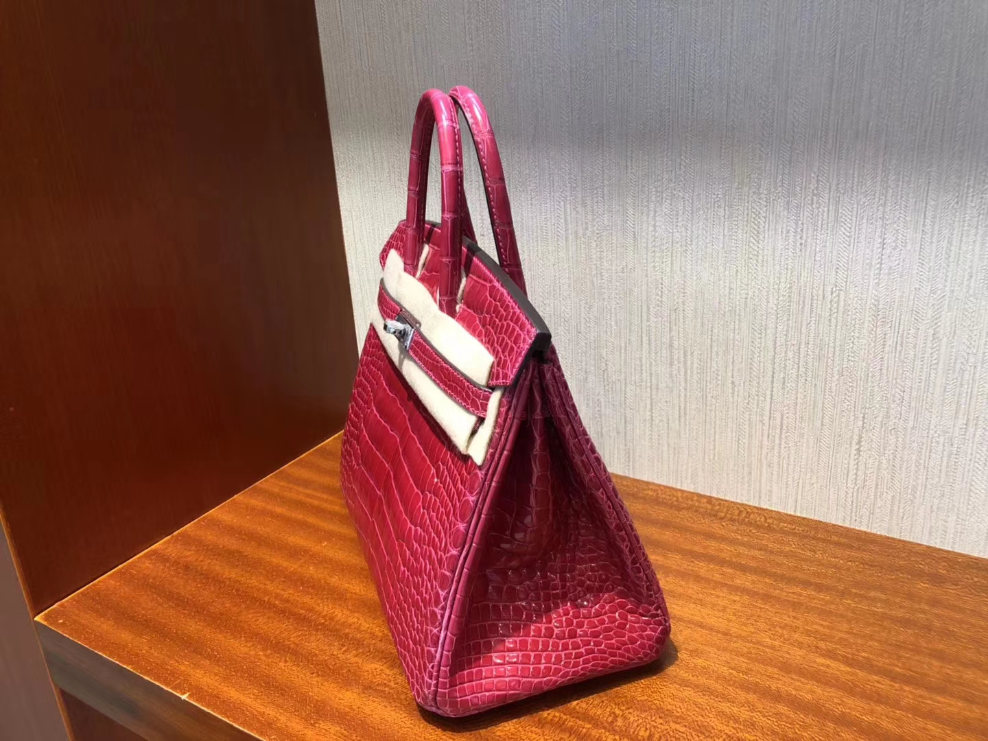 九龍城區 愛馬仕鉑金包價格 Hermes Birkin 25cm I6極致粉Rose Extreme 拱珠美洲鱷