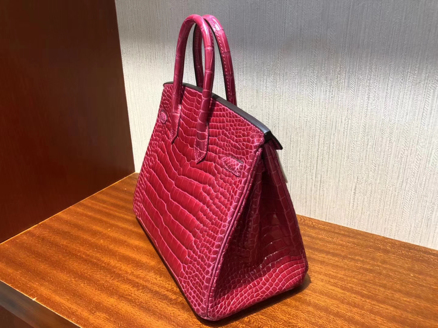 九龍城區 愛馬仕鉑金包價格 Hermes Birkin 25cm I6極致粉Rose Extreme 拱珠美洲鱷