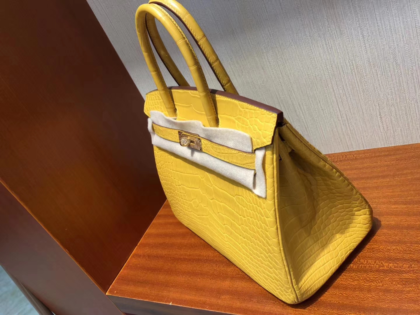 Macao Hermes Birkin 30cm 9D琥珀黃 Jaune Amber 霧面美洲鱷 Matt Alligator Crocodile