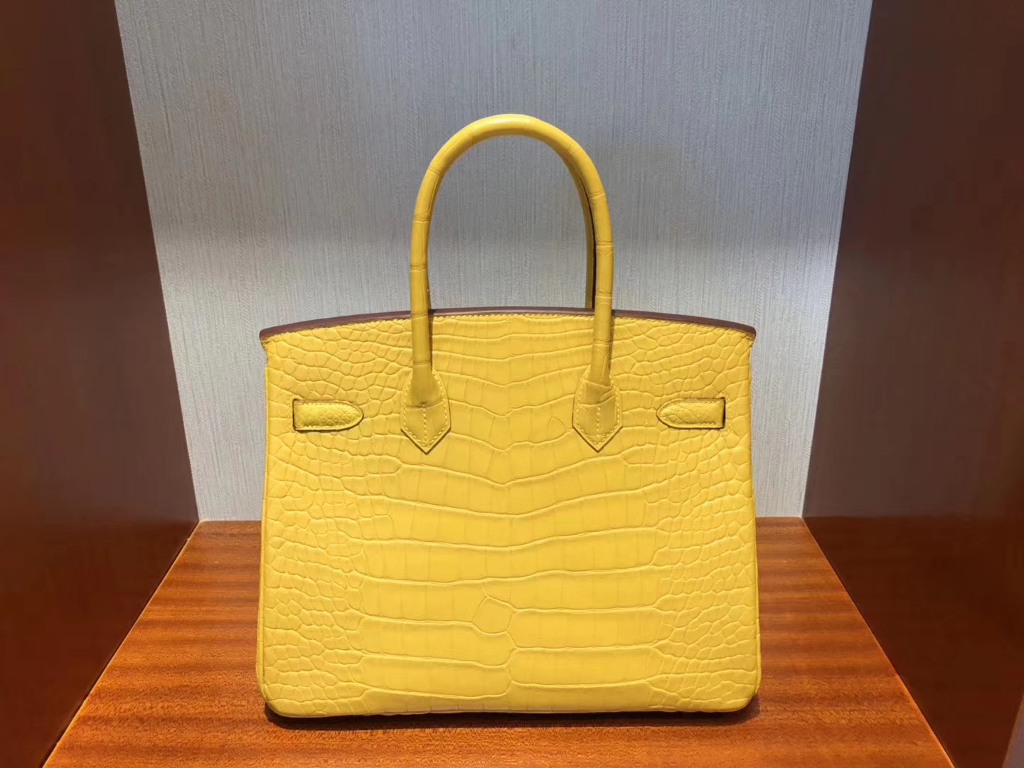 Macao Hermes Birkin 30cm 9D琥珀黃 Jaune Amber 霧面美洲鱷 Matt Alligator Crocodile