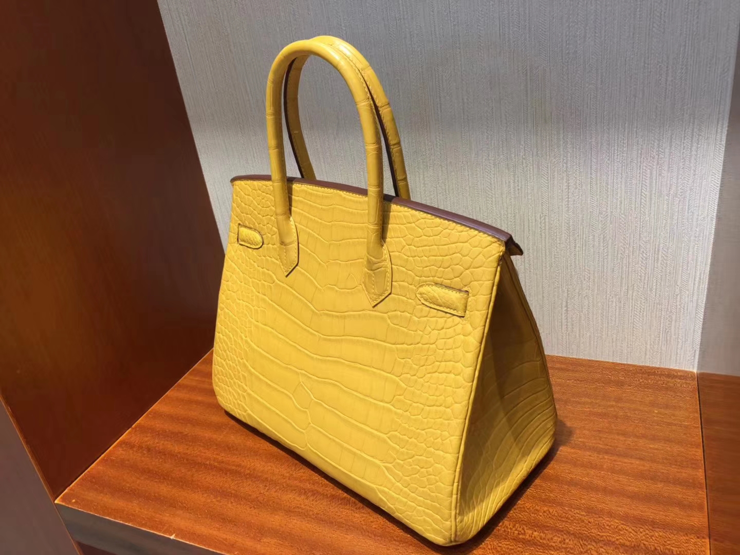 Macao Hermes Birkin 30cm 9D琥珀黃 Jaune Amber 霧面美洲鱷 Matt Alligator Crocodile