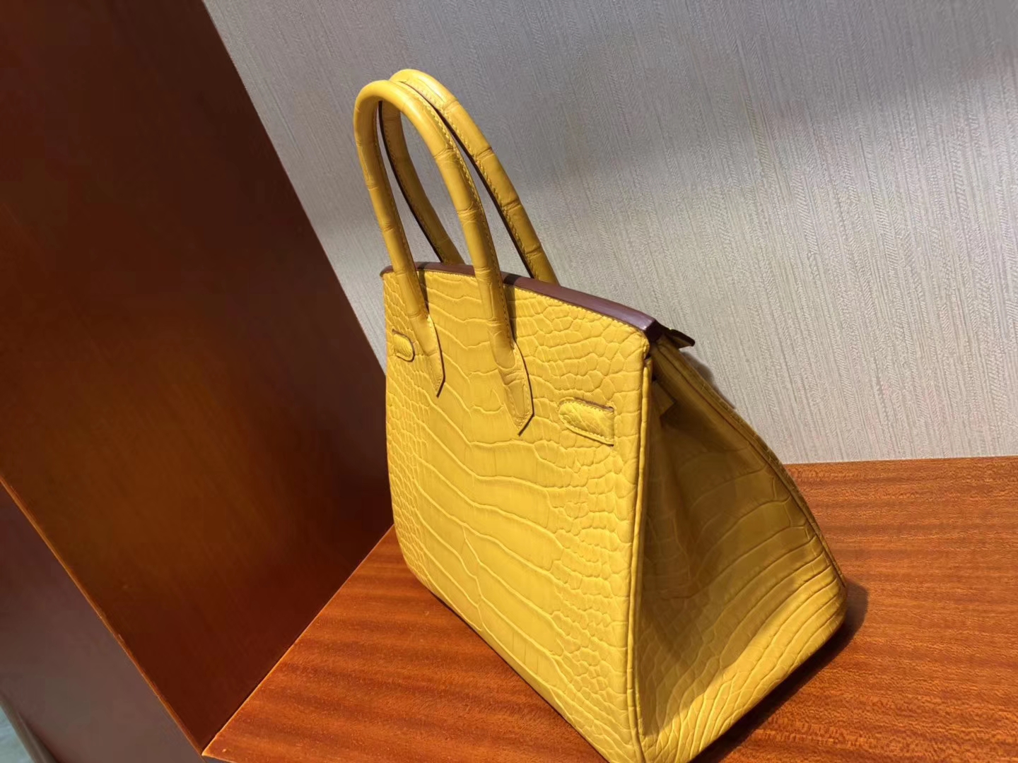 Macao Hermes Birkin 30cm 9D琥珀黃 Jaune Amber 霧面美洲鱷 Matt Alligator Crocodile