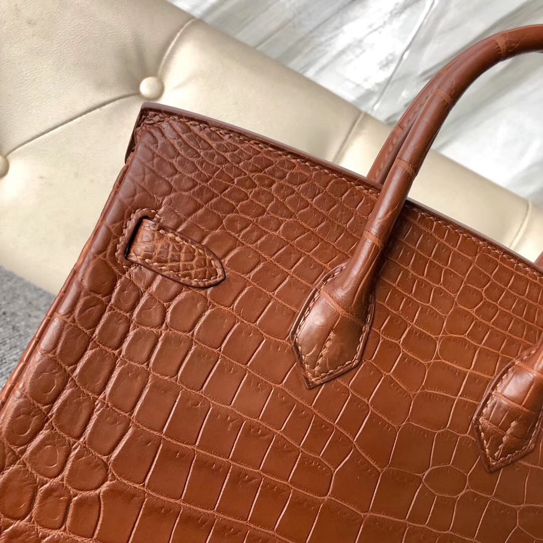 新加坡愛馬仕包包官網 鉑金包 Hermes Birkin 25cm 尼羅鱷 CK37金棕色 Gold