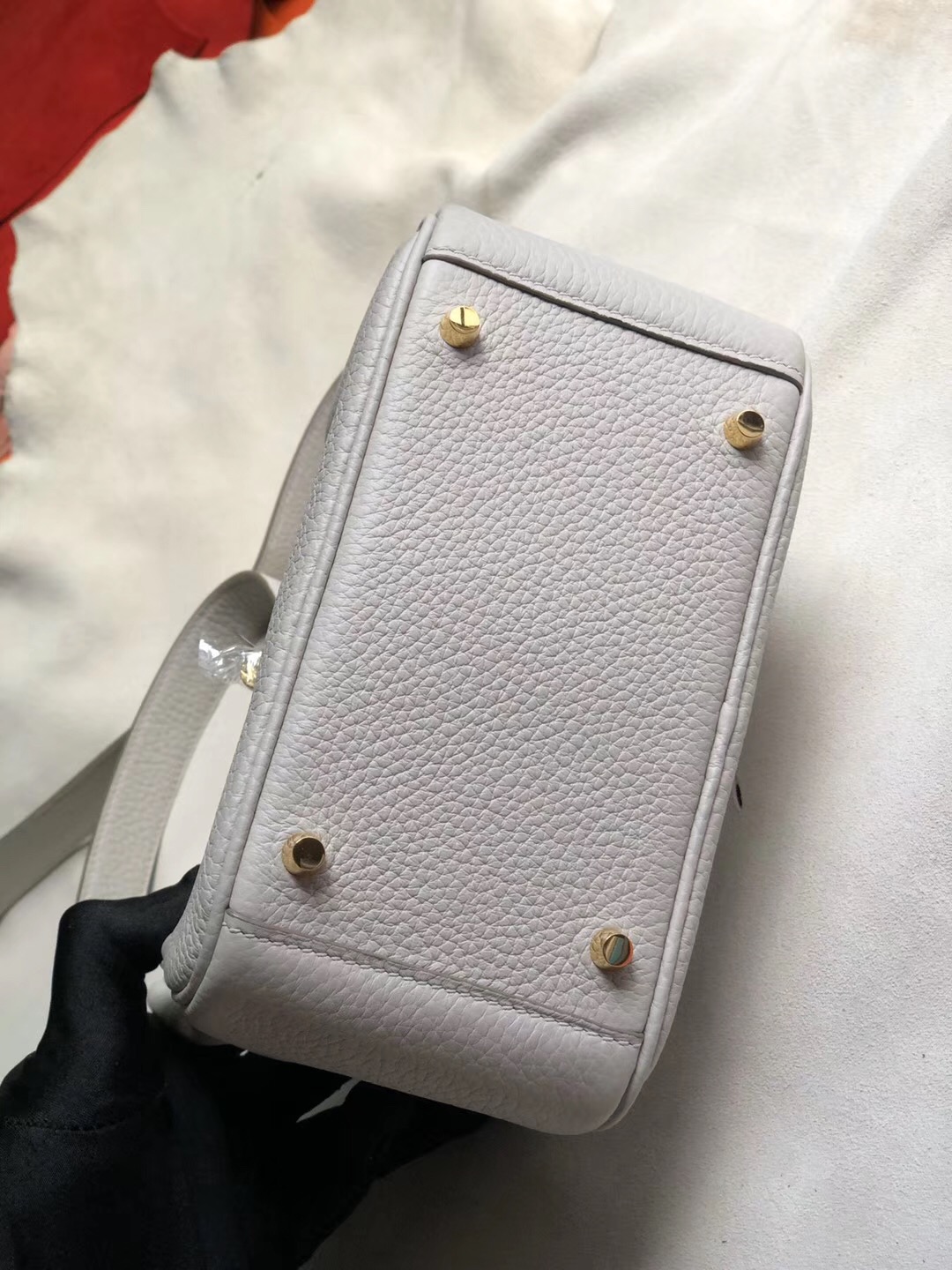 臺灣臺北市 新北市 Hermes Mini Lindy CK80珍珠灰 Pearl Grey 禦用原裝TC大牛皮