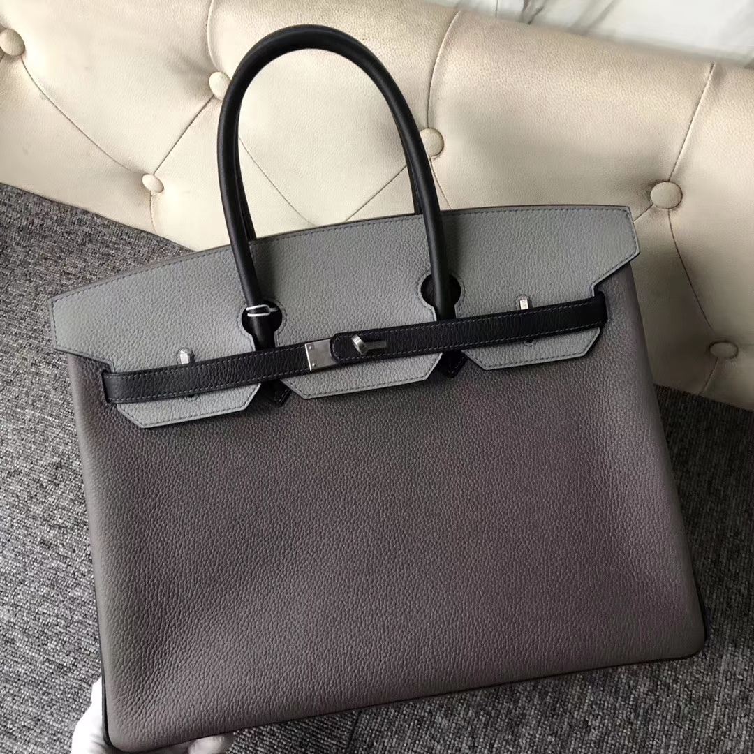 臺灣桃園市愛馬仕 三拼色鉑金包 定制價格 Hermes Birkin 35cm Togo小牛皮