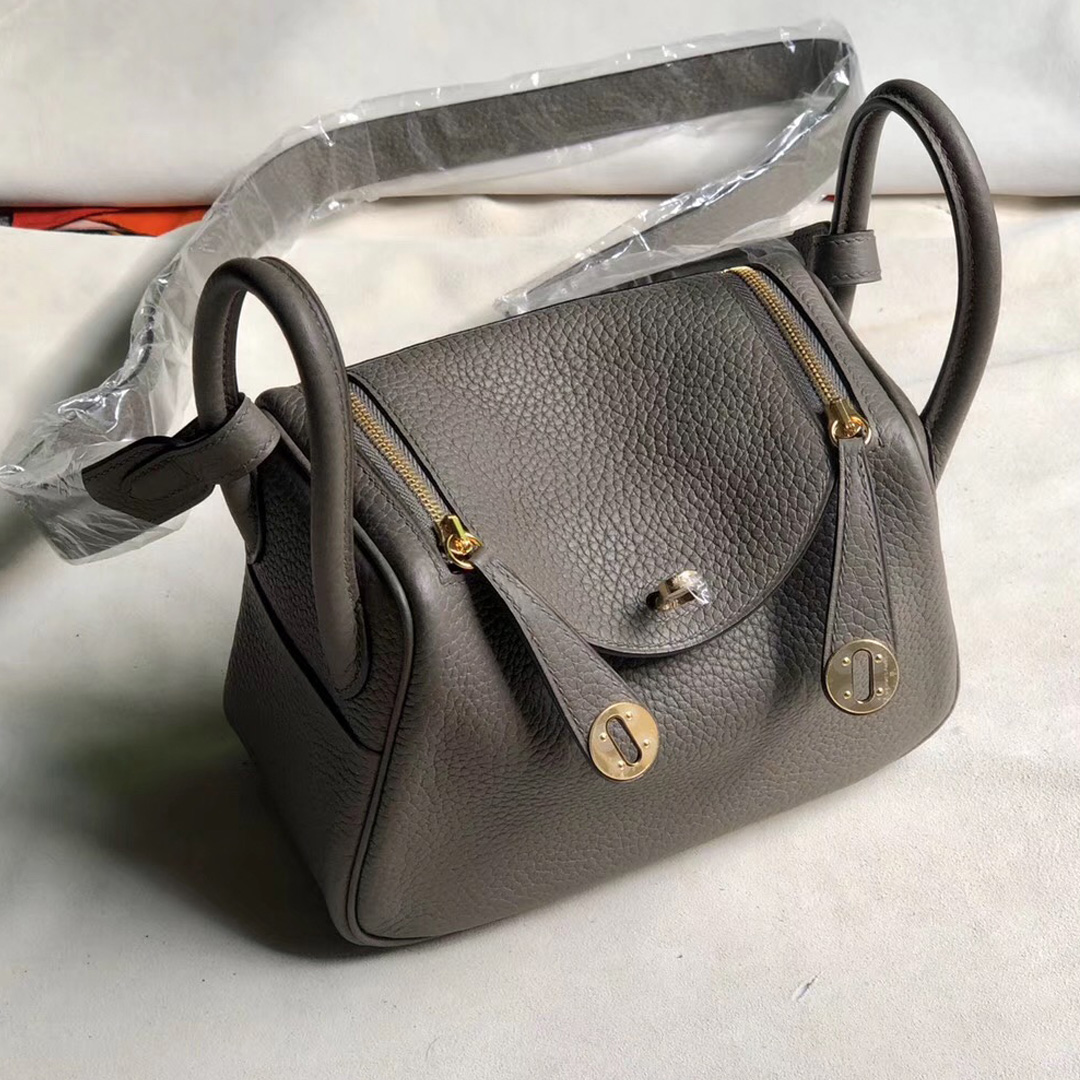 愛馬仕迷妳琳迪包多少錢尺寸 Hermes mini Lindy 8F錫器灰 Etain taurillon Clemence